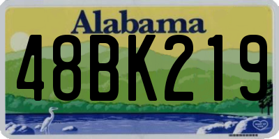 AL license plate 48BK219