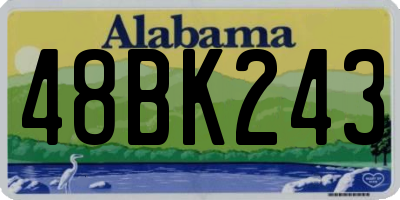 AL license plate 48BK243
