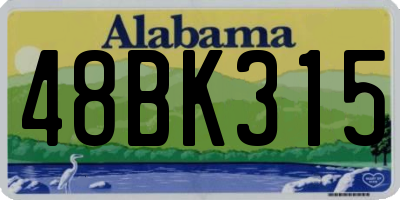 AL license plate 48BK315