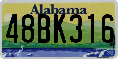 AL license plate 48BK316