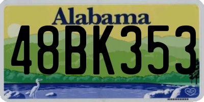 AL license plate 48BK353