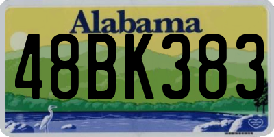 AL license plate 48BK383