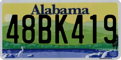 AL license plate 48BK419