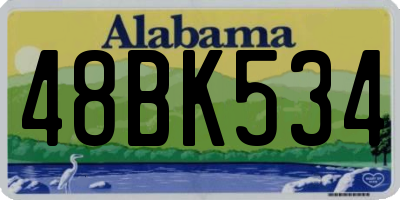 AL license plate 48BK534