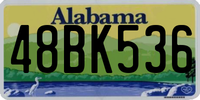 AL license plate 48BK536