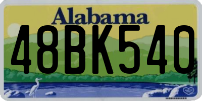 AL license plate 48BK540