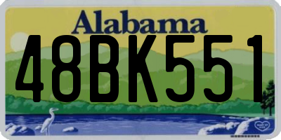 AL license plate 48BK551