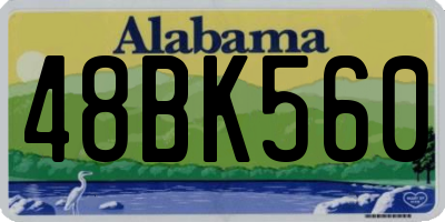AL license plate 48BK560