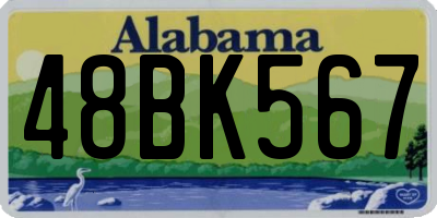 AL license plate 48BK567