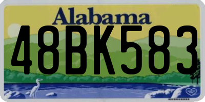 AL license plate 48BK583