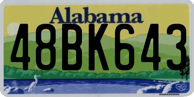 AL license plate 48BK643