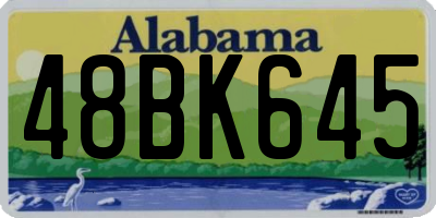 AL license plate 48BK645