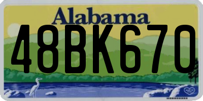 AL license plate 48BK670