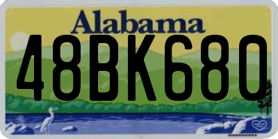 AL license plate 48BK680