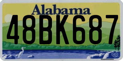 AL license plate 48BK687