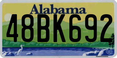 AL license plate 48BK692