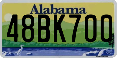 AL license plate 48BK700
