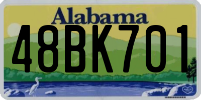 AL license plate 48BK701