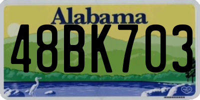 AL license plate 48BK703
