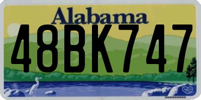 AL license plate 48BK747