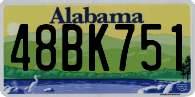 AL license plate 48BK751