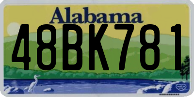 AL license plate 48BK781