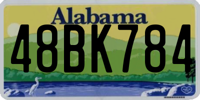 AL license plate 48BK784