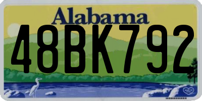 AL license plate 48BK792