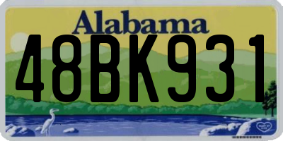 AL license plate 48BK931