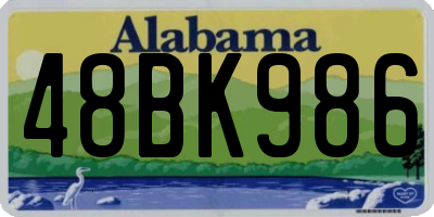 AL license plate 48BK986