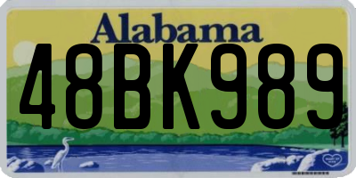 AL license plate 48BK989