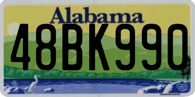 AL license plate 48BK990