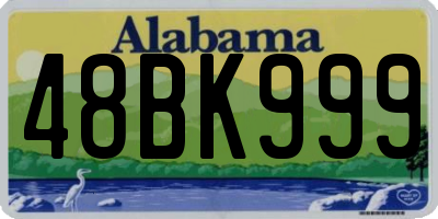 AL license plate 48BK999