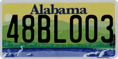 AL license plate 48BL003