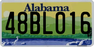 AL license plate 48BL016