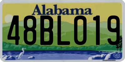 AL license plate 48BL019