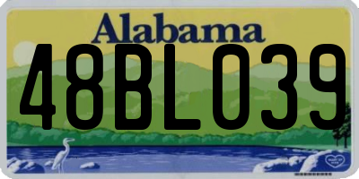 AL license plate 48BL039