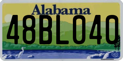 AL license plate 48BL040