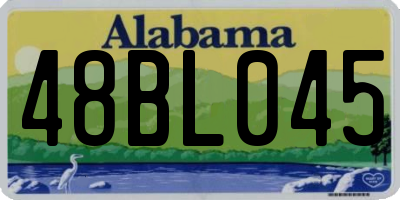 AL license plate 48BL045