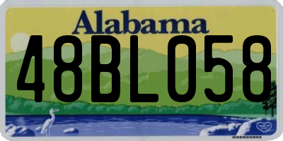 AL license plate 48BL058