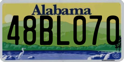 AL license plate 48BL070