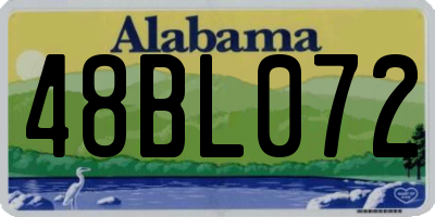 AL license plate 48BL072