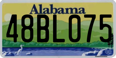 AL license plate 48BL075