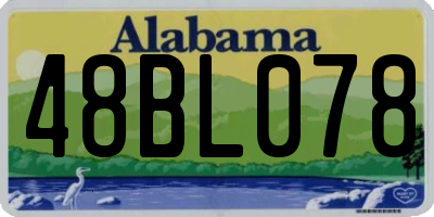 AL license plate 48BL078