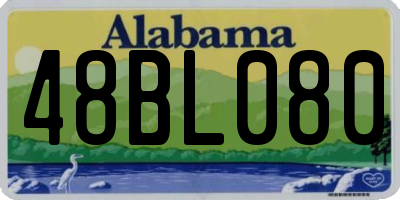 AL license plate 48BL080