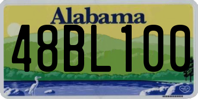 AL license plate 48BL100