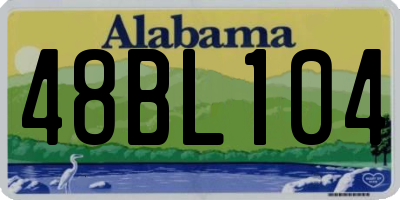 AL license plate 48BL104