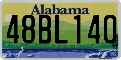 AL license plate 48BL140