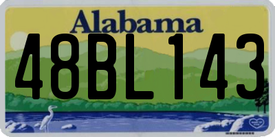 AL license plate 48BL143