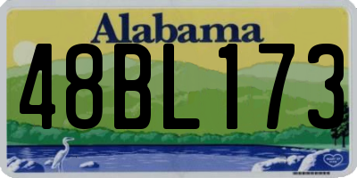 AL license plate 48BL173